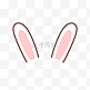 动物兔耳朵头饰装饰