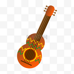 五月五节人物彩色涂鸦吉他