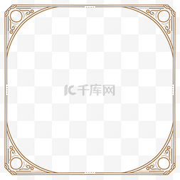 中式文字线条边框图片_中式线条花纹文本框边框