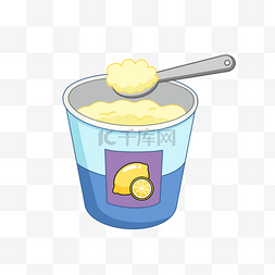 柠檬酸奶图片_柠檬口味酸奶剪贴画