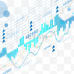 股票市场走势图分析蓝色箭头
