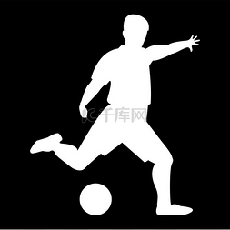 游戏转场图片_足球运动员图标。