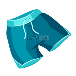体育运动插图图片_男士游泳短裤插图夏季沙滩服和泳