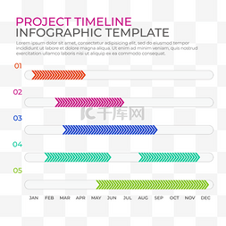 项目进度图片_甘特图扁平风格简单彩色项目计划