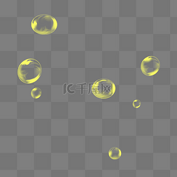 圆球透明图片_黄色透明气泡