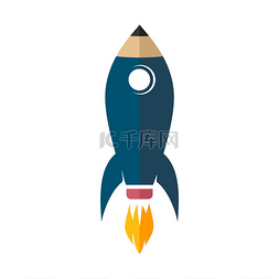 黑茶标志图片_太空火箭飞船铅笔标志图标符号矢
