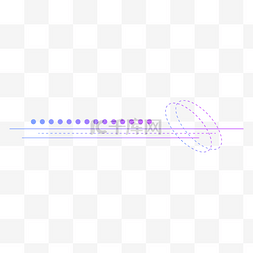 分割线虚线箭头图片_梦幻蓝紫渐变孟菲斯分割线