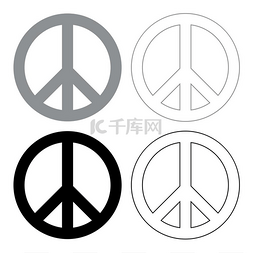 嬉图片_世界和平标志符号图标。