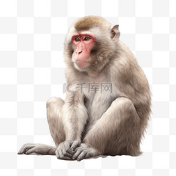 捧着心得小猴子图片_卡通手绘动物猴子
