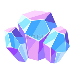 石英表矢量图片_水晶或矿物的插图。