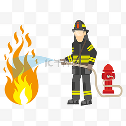 消防员火灾灭火消防安全消防栓灭