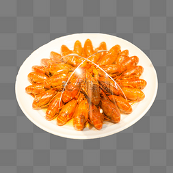 美食龙虾小龙虾美味橘色卤虾卤味