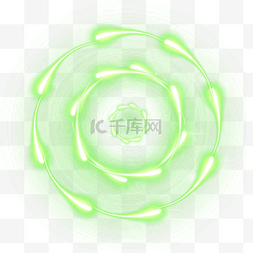 绿色的抽象光圈