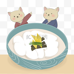 韩式大气泡图片_生姜片年糕汤韩式料理插图