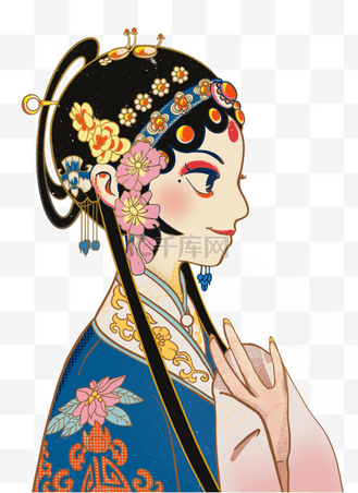 国潮京剧人物侧脸图片图片_国潮京剧人物侧脸图片素材-国潮京剧人物侧