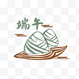 端午绿色粽子简易logo