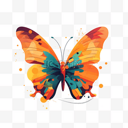 创意设计动漫图片_平面插画设计办公免扣素材蝴蝶