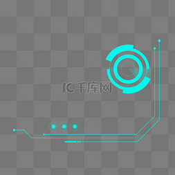 图形徽章修饰图案图片_简单科技图形边框扫描线条