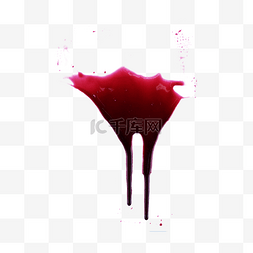 对称花图案图片_红色痕迹血迹特效血