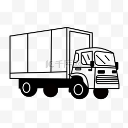 小毛驴运货图片_汽车驾驶运货方式卡车剪贴画黑白