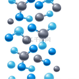 医学模型图片_具有抽象分子或原子的背景。