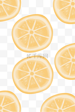 柠檬印花图案图片_柠檬片平铺背景