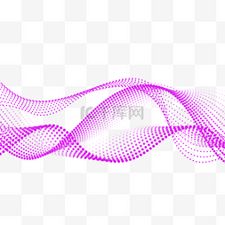 科技颗粒线条图片_紫色光点颗粒光效抽象量子