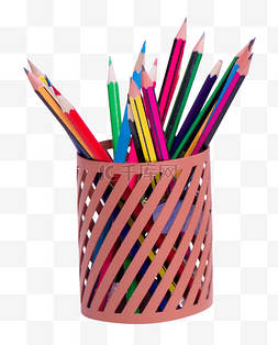笔筒铅笔图片_彩色铅笔笔筒
