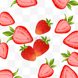 草莓底纹图片_红色草莓底纹