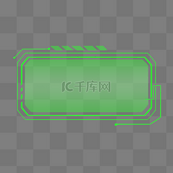 长方形绿色边框图片_绿色潮流荧光绿科技感边框