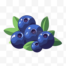 卡通手绘水果蓝莓