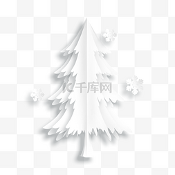 手工制作白色圣诞树剪纸