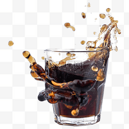 玻璃杯棕色可乐碳酸饮料