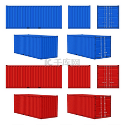 物流运输货物图片_货物集装箱。