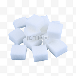 白色糖块立方体摆放