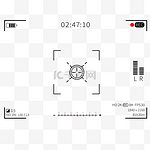 数码快门相机录制边框动态屏幕