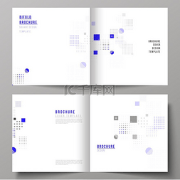 企业封面图片_方形设计双折小册子、杂志、传单