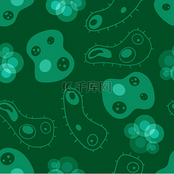 干细胞技术图片_无缝模式与微细胞矢量图孤立在蓝