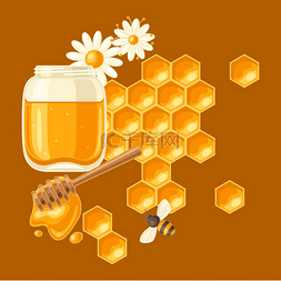 花粉背景图片_蜂蜜物品的背景商业食品和农业的
