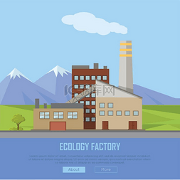 工厂模板图片_生态工厂网页横幅生态制造生态工