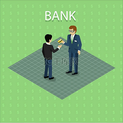等距投影中的银行概念向量。