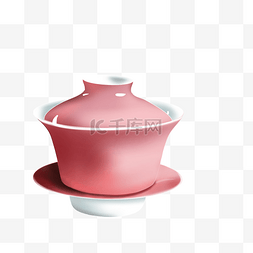 茶道茶具图片_粉色中式器具茶碗