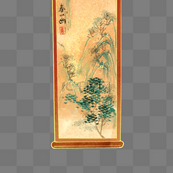 中国风古风画轴卷轴