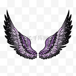 紫色流图片_暗夜流光紫色翅膀