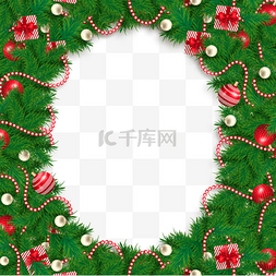 石榴汁图片_红色小花和彩灯圣诞冬青边框