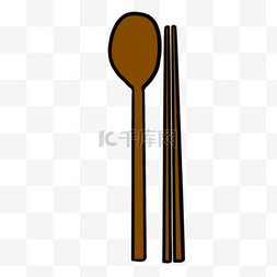 地方特色手绘图片_韩国特色食物勺子筷子