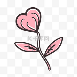 爱心长草图片_长出粉色爱心花朵的植物