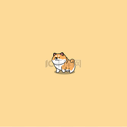 inu图片_Cute shiba inu dog cartoon图标，矢量图