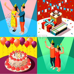 活动易拉宝模板图片_生日派对22设计概念气球套装礼品