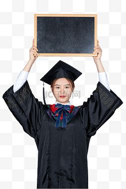 小黑板icon图片_毕业季青春女大学生手举着小黑板